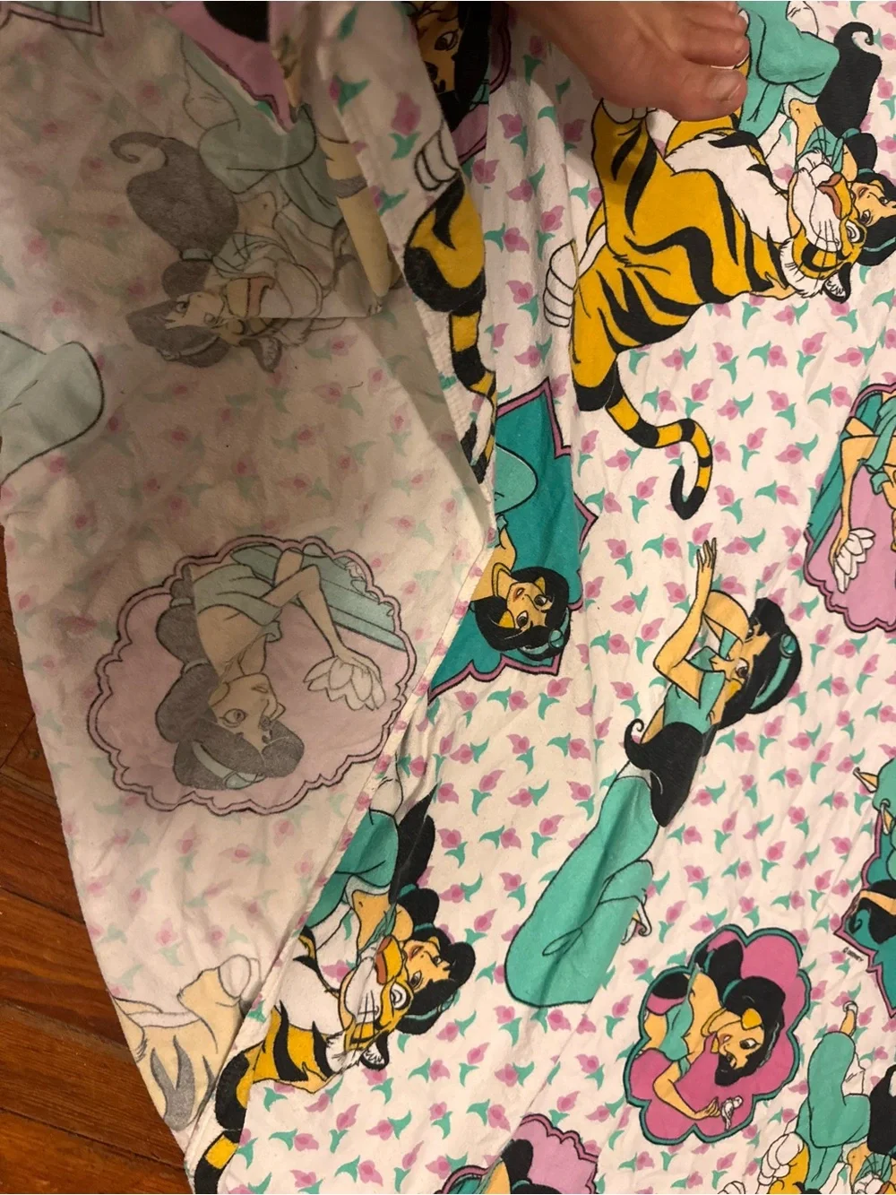 Vintage Top sheet Disney Twin jasmine Aladdin